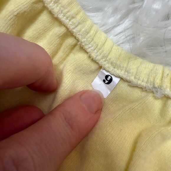 Vintage 1970s 70s Yellow Tunic Top Floral Flower Handkerchief Blouse XS - Picture 4 of 7